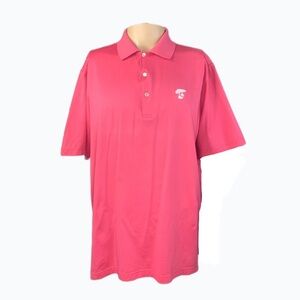 Peter Millar Cotton Golf Polo Large Preppy Tree Tall Ship Club Logo
